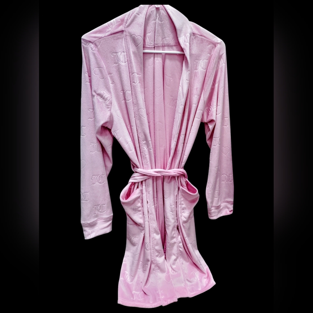 🩷*Juicy Couture*🩷EMBOSS JC LOGOS In Blush Pink Women's Shall/Robe